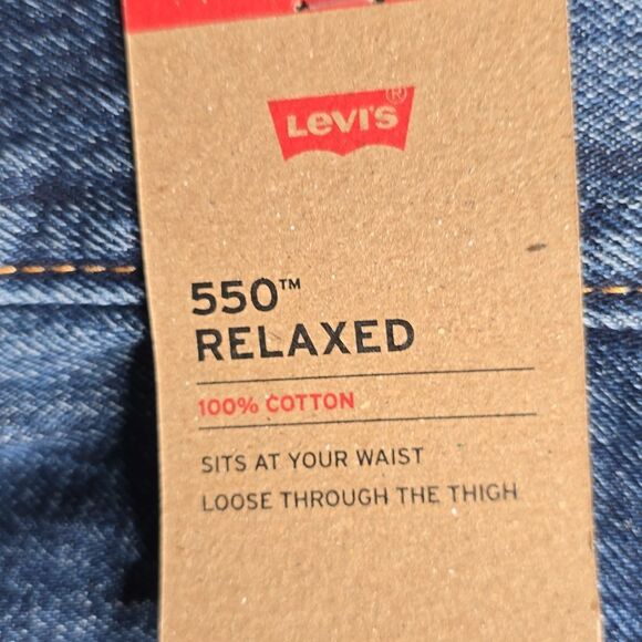 1489 NWT 550 Relaxed Fit Men's Jeans Dark Stonewash - Non Stretch 36x38 - Picture 3 of 6